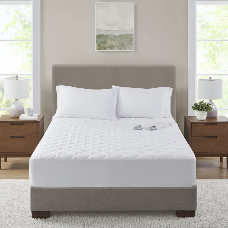 Serta Microfiber Heated Mattress Pad & Reviews Wayfair